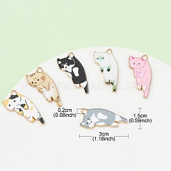 10Pcs 5 Style Printed Alloy Pendants&nbsp;ENAM-YW0003-61