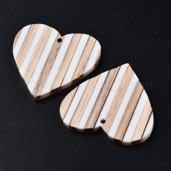 Stripe Resin & Wood Pendants&nbsp;RESI-N025-016A-B01