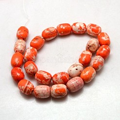 Natural Magnesite Barrel Beads Strands&nbsp;TURQ-L003-02