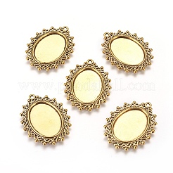 Zinc Alloy Pendant Settings for Cabochon & Rhinestone&nbsp;X-PALLOY-A15289-AG-FF