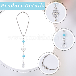 Flower Alloy Pendant Decoration&nbsp;AJEW-WH20018-12A