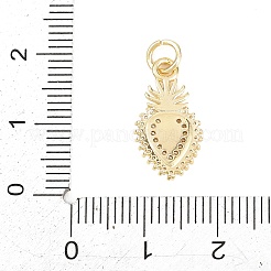 Valentine's Day Brass Micro Pave Clear Cubic Zirconia Pendants&nbsp;KK-D258-26G