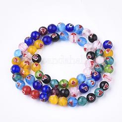 Handmade Lampwork Beads Strands&nbsp;X-LAMP-S191-10A