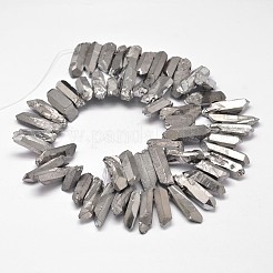 Electroplated  Natural Quartz Crystal Beads Strands&nbsp;G-A142-03I