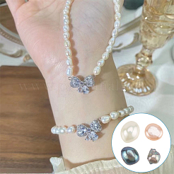 60pcs 4 Style Natural Cultured Freshwater Pearl Beads&nbsp;PEAR-WR0001-05
