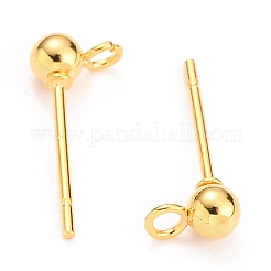 316L Surgical Stainless Steel Round Ball Stud Earring Post&nbsp;STAS-Z035-02G-H
