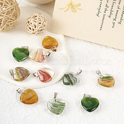 10Pcs 5 Colors Transparent Glass Pendants&nbsp;GLAA-TA0001-73