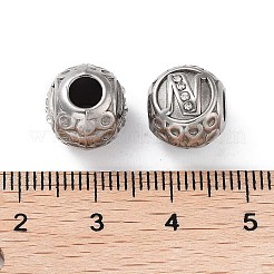 304 Stainless Steel Rhinestone European Beads&nbsp;STAS-A092-10N-P