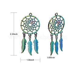 Rainbow Color Alloy Big Pendants&nbsp;PALLOY-SZ0001-30