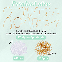 304 Stainless Steel & 316 Surgical Stainless Steel Earring Hooks Sets&nbsp;STAS-ME0001-12