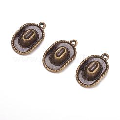 Tibetan Style Alloy Hat Pendants&nbsp;TIBEP-1023-AB-FF