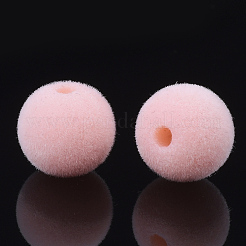 Flocky Acrylic Beads&nbsp;OACR-T005-27-8mm