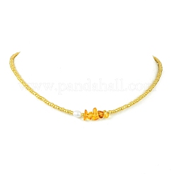 Women's Natural Amber Necklaces&nbsp;NJEW-JN06110