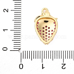 Brass Micro Pave Cubic Zirconia Pendants&nbsp;KK-F895-17A-G