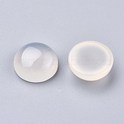Natural White Agate Cabochons&nbsp;G-P393-R62-12MM