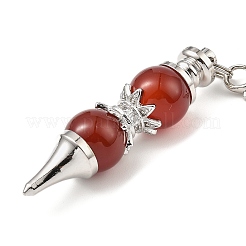 Natural Carnelian Pointed Dowsing Pendulums&nbsp;G-K338-29P-02