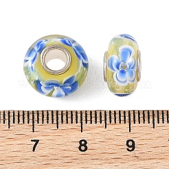 Lampwork & Brass Core European Beads&nbsp;LAMP-P019-01P-11