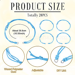 20Pcs Waxed Polyester Cord Bracelet Making&nbsp;AJEW-TAC00089