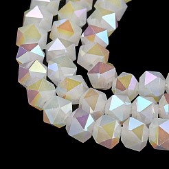 Electroplate Glass Beads Strands&nbsp;GLAA-Q105-02T