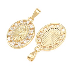 Brass Micro Pave Cubic Zirconia Pendants&nbsp;KK-C162-095G