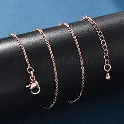 Brass Cable Chain Necklaces Making&nbsp;MAK-P011-01RG