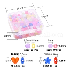 4 Style Transparent Acrylic Beads&nbsp;MACR-YW0001-62