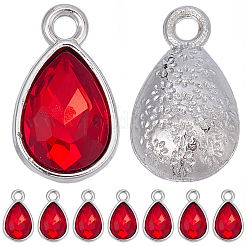 30Pcs Alloy Glass Pendants&nbsp;FIND-SC0022-43