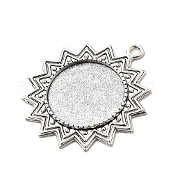 Tibetan Style Alloy Sun Pendant Cabochon Settings&nbsp;TIBEP-N003-70AS