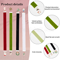 Christmas Theme Velvet Bookmarks&nbsp;AJEW-FG0002-63