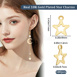 100Pcs 201 Stainless Steel Charms&nbsp;STAS-BBC0003-68