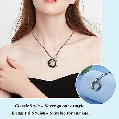 201 Stainless Steel Interlocking Ring Pendants&nbsp;STAS-SZ0002-61C