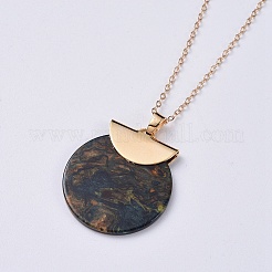 Cellulose Acetate (Resin) Pendant Necklaces&nbsp;NJEW-JN02475-02