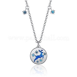 Christmas Theme Brass Pendant Necklaces&nbsp;NJEW-BB35103