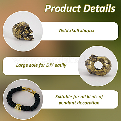 3Pcs 3 Styles Brass Beads&nbsp;KK-FG0001-20