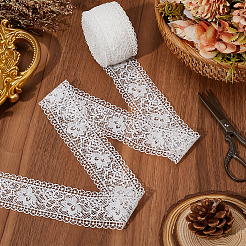 5 Yards Polyester Flower Lace Trim Ribbons&nbsp;SRIB-CY0001-05