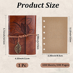 PU Leather Cover Binder Notebooks&nbsp;AJEW-CL0005-15B