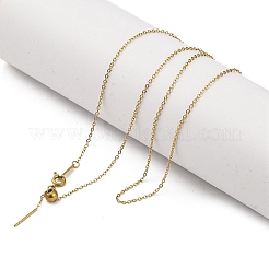 Ion Plating(IP) 304 Stainless Steel Cable Chain Necklaces&nbsp;NJEW-K255-24G