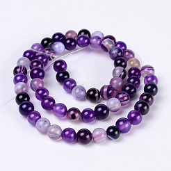 Natural Striped Agate/Banded Agate Beads&nbsp;X-AGAT-6D-4