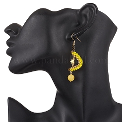 Natural Mashan Jade Dangle Earrings&nbsp;EJEW-MZ00544-02