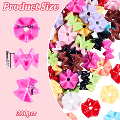200Pcs Spray Paint Opaque Acrylic Beads&nbsp;OACR-DR0001-02