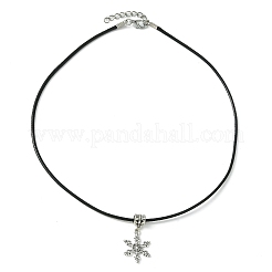 Tibetan Alloy Snowflake Pendant Necklaces&nbsp;NJEW-JN04538-05