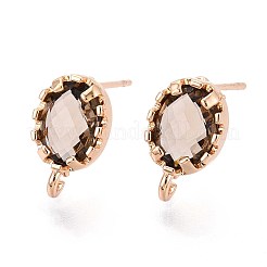 Brass Stud Earring Findings&nbsp;KK-S365-004