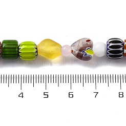 Handmade Lampwork Chevron Beads Strands&nbsp;LAMP-R003-05