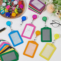 36Pcs Rectangle PU Leather Name Card Holder&nbsp;AJEW-CU0001-01