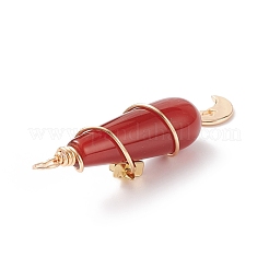Dyed Natural Carnelian Big Pendants&nbsp;PALLOY-JF01866-03