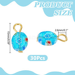 30Pcs Millefiori Glass Pendants&nbsp;PALLOY-AR00045