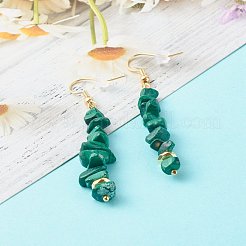 Natural Mixed Chip Gemstone Dangle Earring&nbsp;EJEW-JE04561