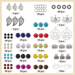 DIY Gemstone Beads & Alloy Charm Multi-layer Bracelet Making Kits&nbsp;DIY-SC0026-95