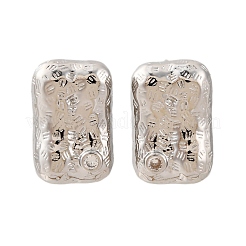 Rectangle Brass Micro Pave Cubic Zirconia Stud Earrings&nbsp;EJEW-R025-21P