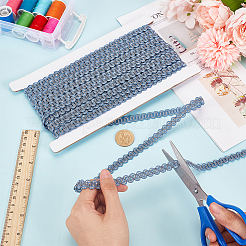 Braided Polyester Lace Trim&nbsp;OCOR-WH0079-23C